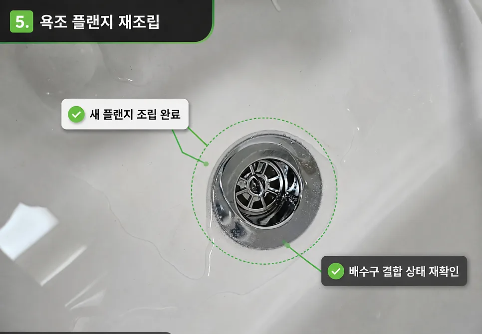 욕조 플랜지 재조립